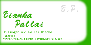 bianka pallai business card